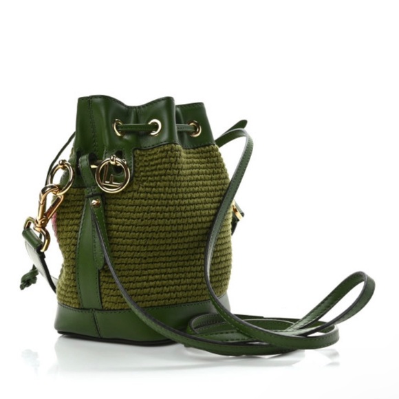 Authentic Fendi Green & Pink Mini Mon Tresor Bucket Bag! - Picture 3 of 9